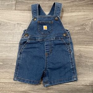Vintage Carhartt Blue Denim Kids Overalls Size 12 Months